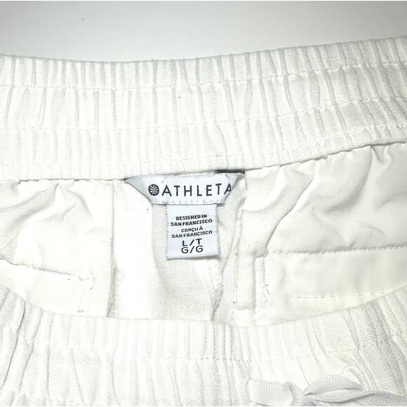 Athleta Retreat Linen High Rise Ankle Pants Size L Tall Size 14 - Picture 8 of 12